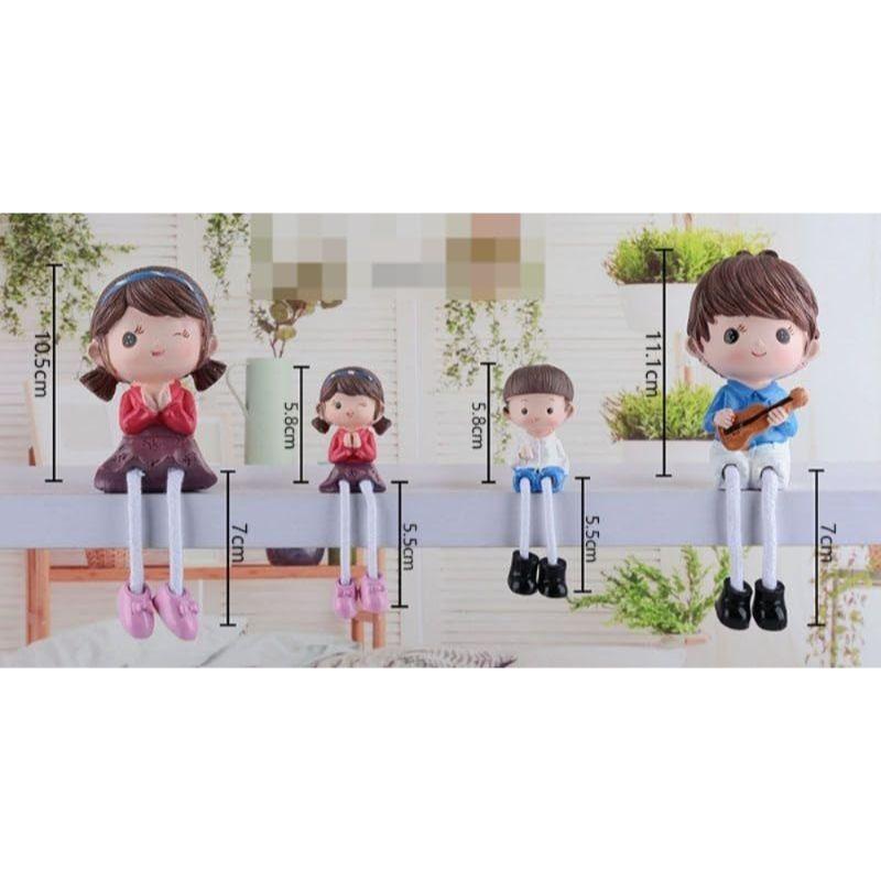 1 Set Hanging Legs Romantic Couple Showpiece | Cute Boy &Girl for Gift for Him/Her, Mother's Day, Home Décor, Living Room