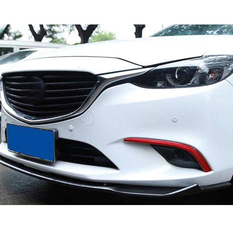 For Mazda6 Mazda 6 Atenza 2014 2015 2016 2017 2018  Body Head Front Fog Eyebrow Trim Light Lamp Frame Stick ABS Chrome Cover