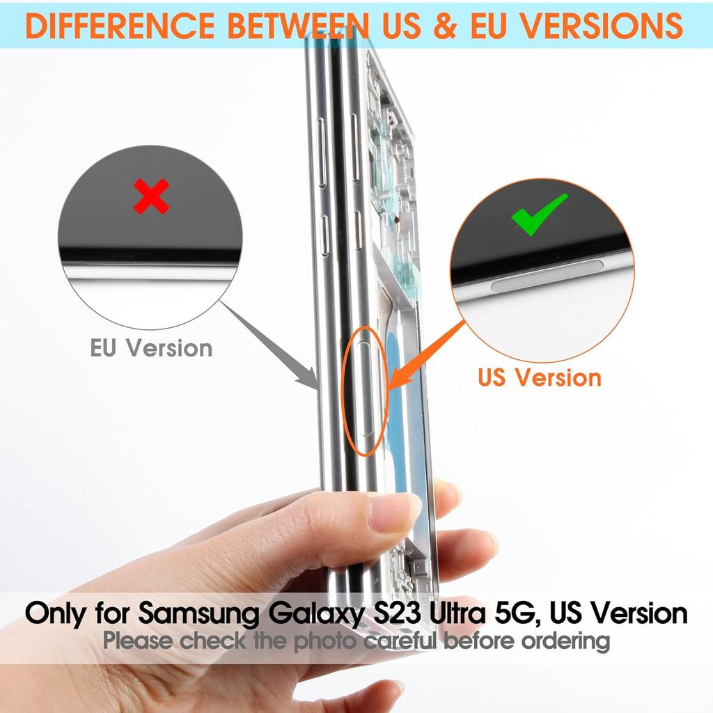TFT for Samsung S23 Ultra LCD Digitizer Replacement for Samsung Galaxy S23 Ultra 5g Display Screen Replacement for Samsung SM-S918 Touch Screen