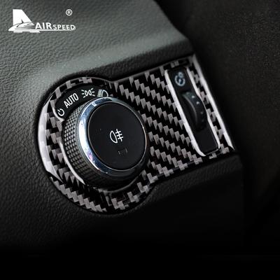 Echte weiche Kohlefaser für Chevrolet Camaro 2010 2011 2012 2013 2014 2015 Zubehör Innenverkleidung Scheinwerferschalter Knopf
