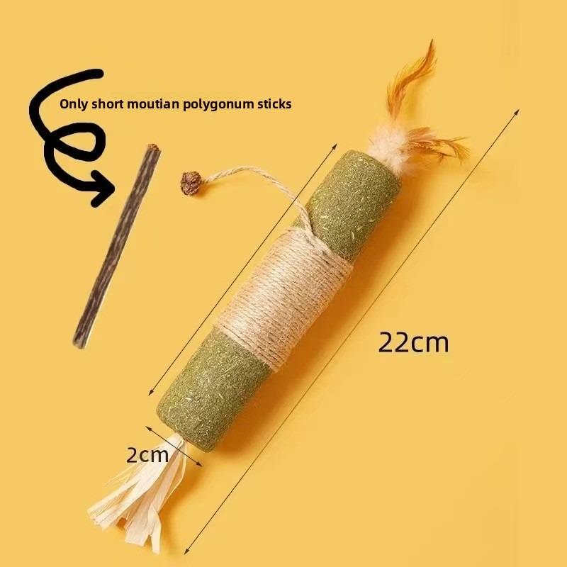 Supergroße Katzenspielzeuge mit Katzenminze zur Selbstunterhaltung und gegen Langeweile, langlebiges Holz, Tianhua Katzenminzebälle, Katzenangel, Katzenbeißstäbe