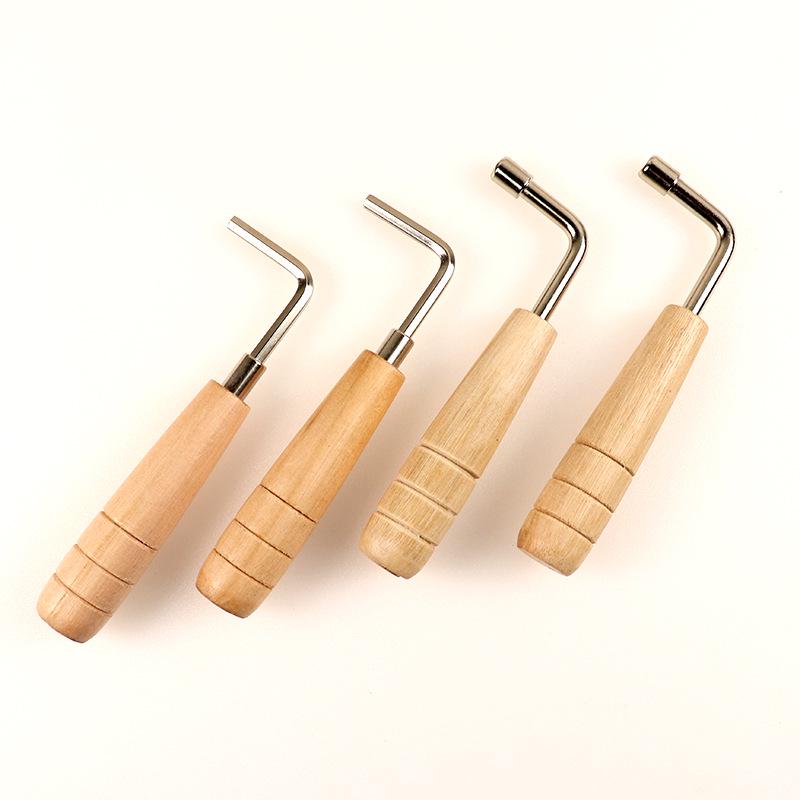 Acoustic Guitar String Tension Adjustment Tool - Metal & Wood Wrench