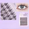 With Jelly Glue Strips Sunflower False Eyelashes Glue Free Segmented False Eyelashes  Men