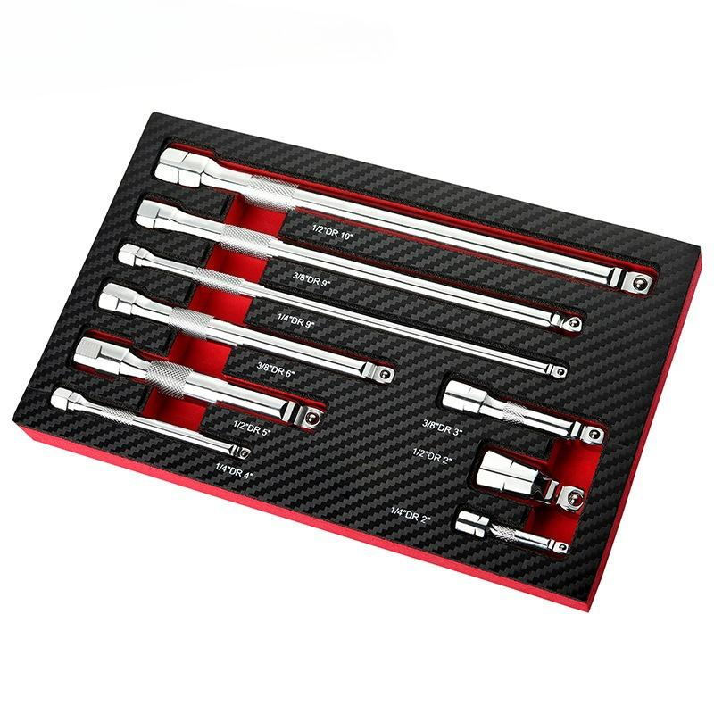 9Pcs Ball Head Socket Set with Extension Rod, Corrosion-Resistant Steel Socket Wrench Kit, Bi-Directional Rotation Tool