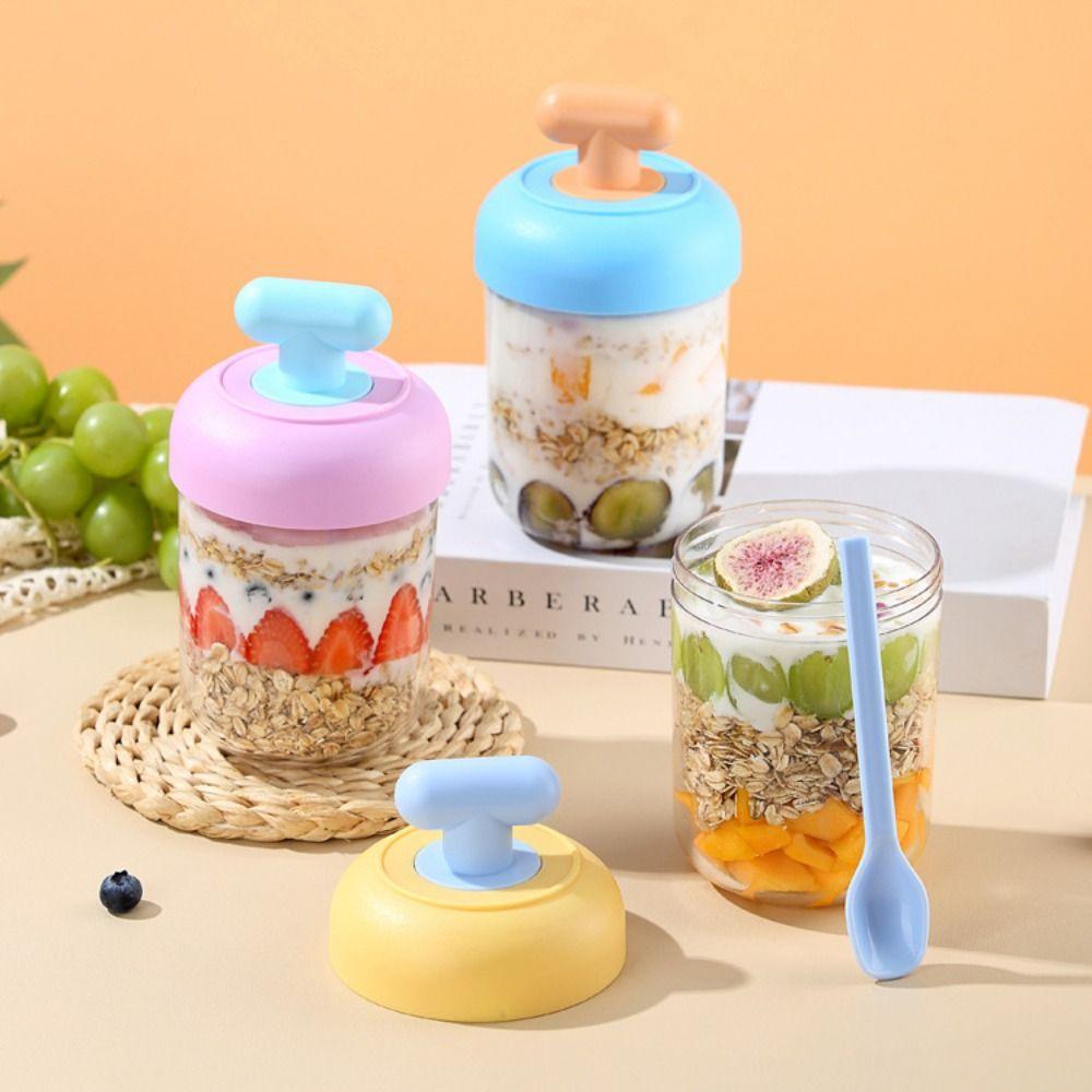 Handheld Breakfast Cups 500ml Salad Cup New Yogurt Bowl  for Oatmeal Cereal Nut Yogurt