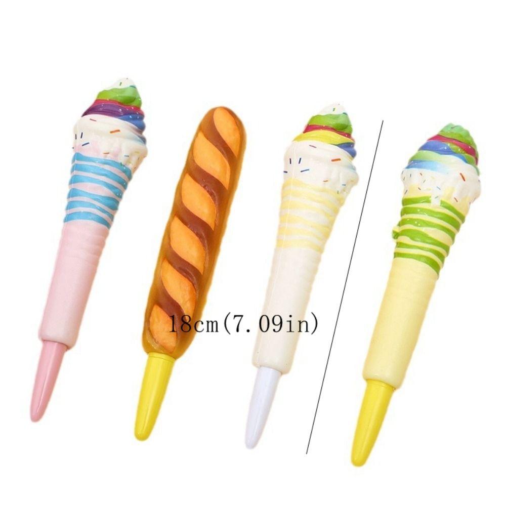 Ballpoint Pen Pinch Bounce Pen Ice Cream Squeeze Sensory Toy Pen Cute Soft Gel Pen  Office School