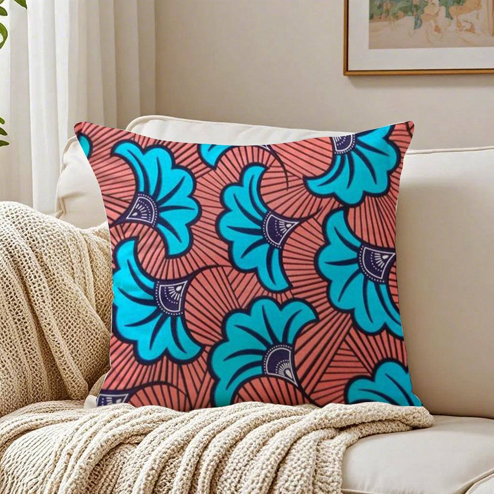 Bold Cultural Pattern Style Print Cushion Cover Linen Pillowcase Soft for Sofa Bed Home Room Decor