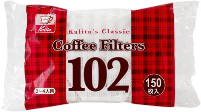 Kalita Kaffeepapierfilter Trapez, der den Geschmack von 2 bis 4 102 Filtern 150 in einem weißen Kaffee Sixtieth Respect for the Aged hervorhebt,