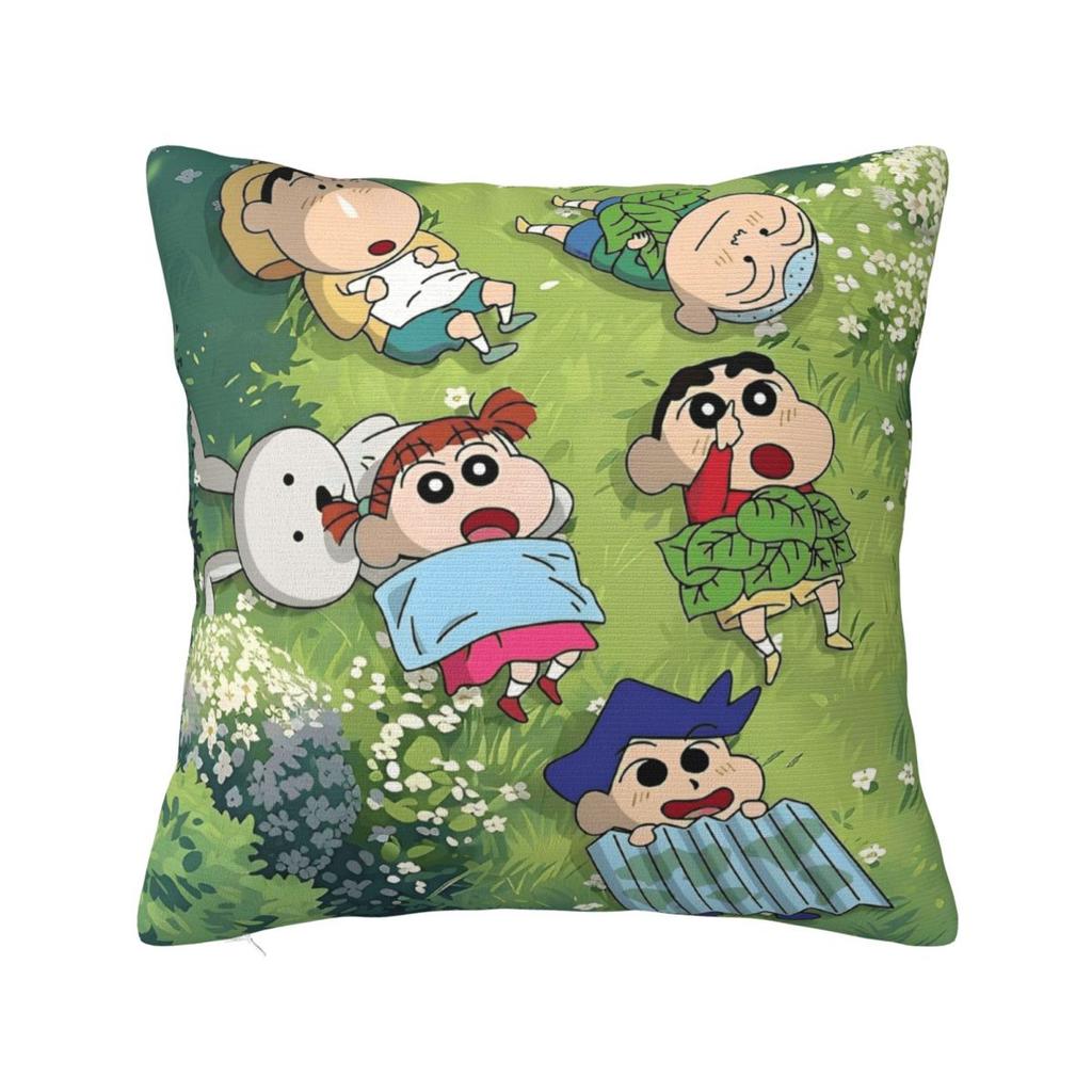 Crayon Shin-Chans Cartoon Anime Pillow Cover Product Printed Cushion Cover Decorative Pillow Case Cover Seater Multi-Size