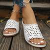 Summer New Wedge Slippers Women's 2025 Plus Size Muffin Thick Sole Open Toe Sandals