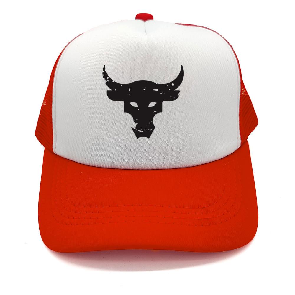 Dwayne Johnson Brahma Bull Tattoo Trucker Cap Unisex Baseball Caps Cool Summer Mesh Net Dwayne Johnson Hat Snapback Hats MZ