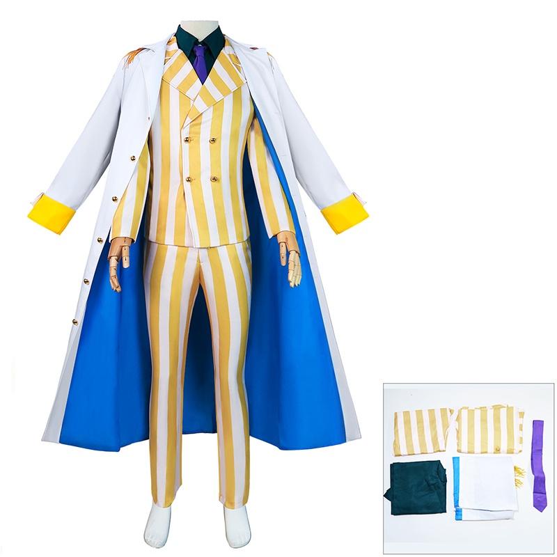 

One Piece Borsalino Cosplay Costume Full Suit Marine General Halloween Props Up XXL