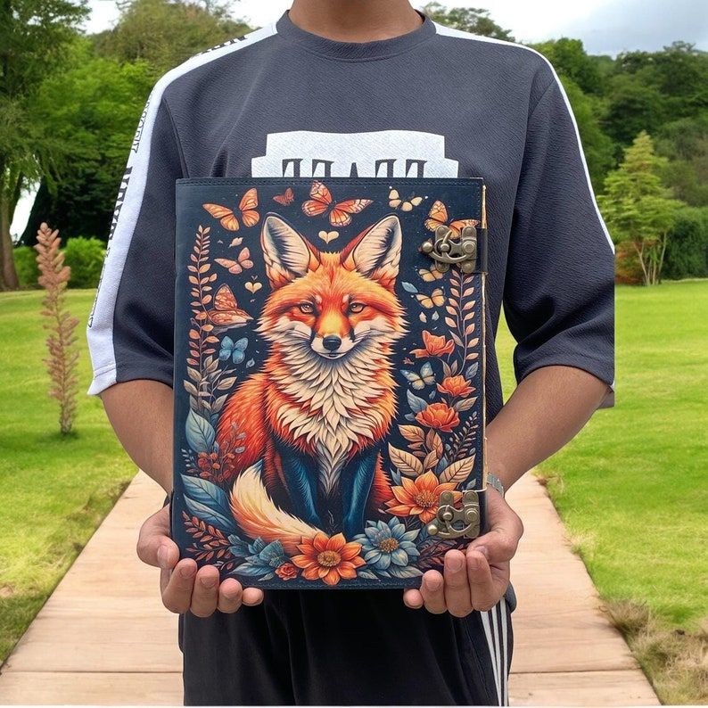 (pack of 6)   Celtic Wolf Journal Grimoire Antique Deckle-Edged Paper - Book of Shadows Leather-Bound Big Size Writing Notebook