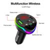 Bluetooth 5.0 Car FM Transmitter PD USB Car Charger Phone Fast Charger With Ambient Light Wireless Handsfree MP3 Plyer Car Kit