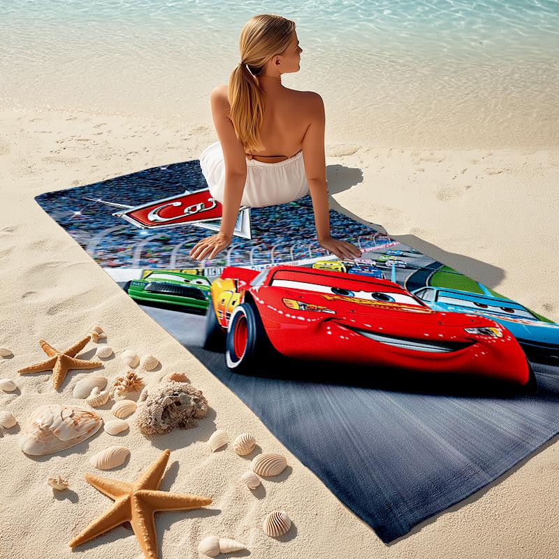 Lightning McQueen Beach Towel Outdoor Camping Beach Towel for Vacation Swim Outdoor Pool Absorbent Bath Towel
