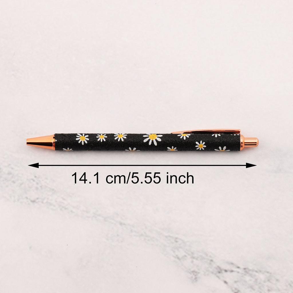 5 Pieces Cute Black Press Ballpoint Pen