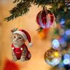 Acrylic 2D Cute Cat Christmas Hanging Ornament for Home or Car