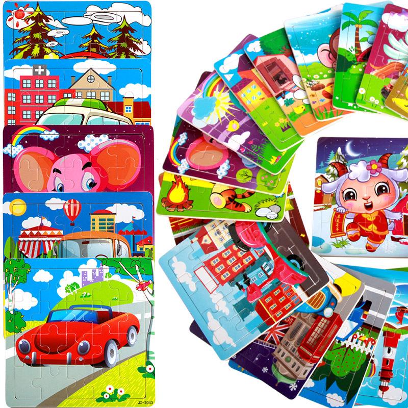 Early Education Wooden 20-Piece Puzzle Board for Infants and Young Children (Ages 0-6)