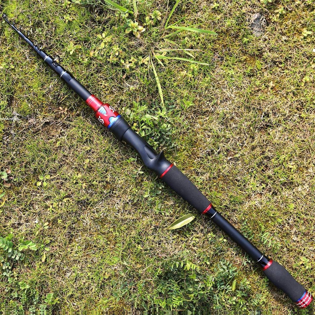 Baitcasting Fishing Rod 1.8m 2.1m 2.4m Travel Carbon Fiber Casting Fishing Pole for Bass Fishing