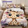 Starry Sky Giraffe Pattern Bedding Quilt Set Quilt Cover Pillowcase Home Decoration Birthday Gift (1 * Duvet Cover + 2 * Pillowcase, Without Core)
