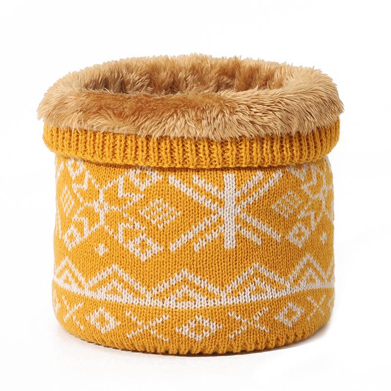 Thick Knit Fleece-Lined Snood: Winter Neck Warmer for Outdoor Cycling