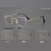 Rimless Pure Titanium Glasses Frame with Blue Light Blocking for Men & Women, Model CH5800