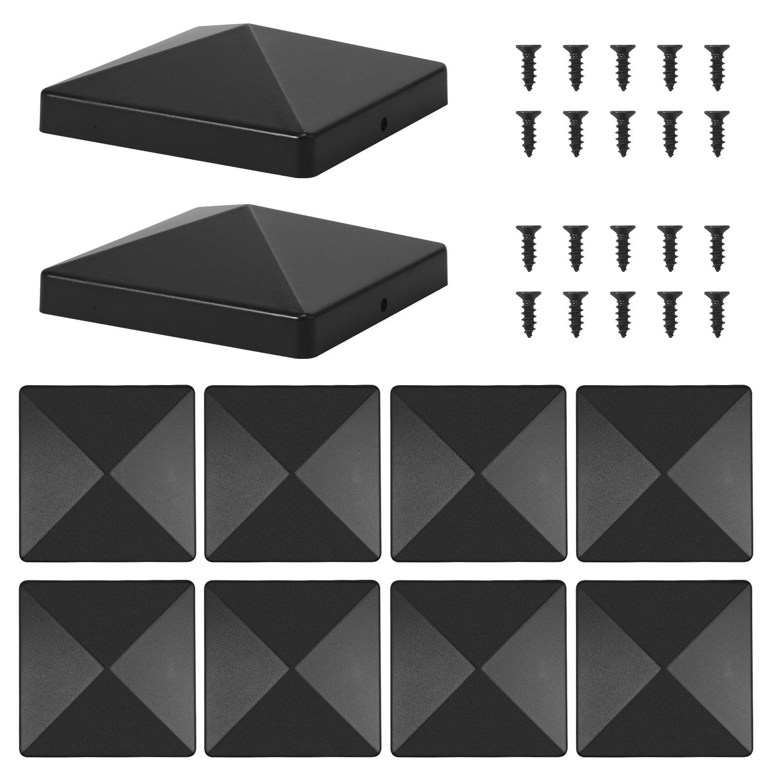 

10/20 шт. Деревянные крышки для столбов забора Прочные пластиковые крышки для столбов террасы Водонепроницаемые колпачки для столбов террасы для защиты садового забора