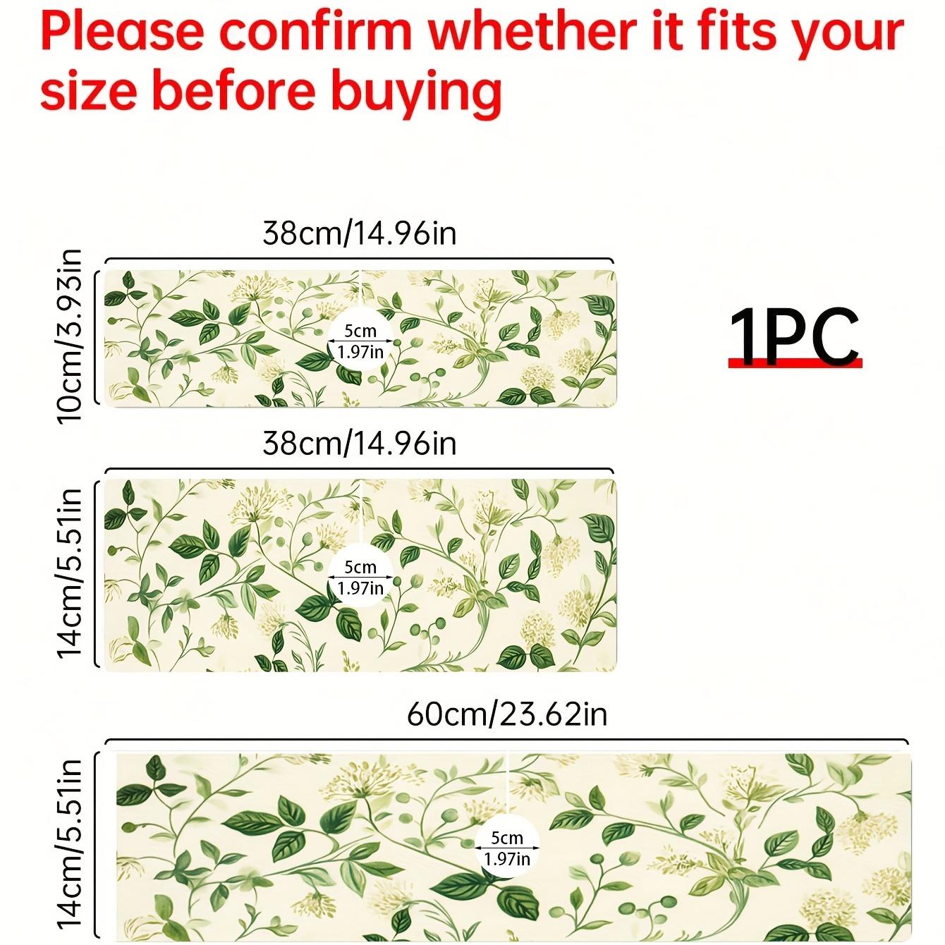 Green Leaf Fresh Sink Splash Faucet Mat Drainage Mat Kitchen Absorbent Table Mat Waterproof Countertop Protection Mat Bathroom 10X40CM&Strip