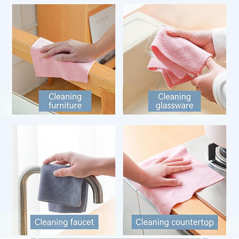 25cm×25cm Lappen Mikrofaserhandtücher Rolle/Ölabweisende Spülschwämme/Spültuch Handtuch/Küchenlappen Handtuch/Küchenreinigung Spültuch