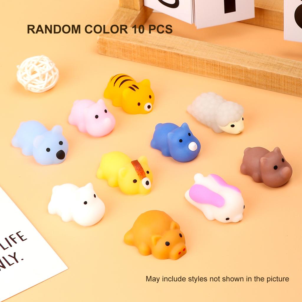 10 Pieces Random Release Pressure Toy Animals Space Earth Zoo Rabbit Papa Dog Style Parent Child Puzzle Interactive Playthings