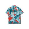 Li-Ning Geometrischer Allover-Print Einreihiges Poloshirt Herren Hemden Blau ASHR065-1