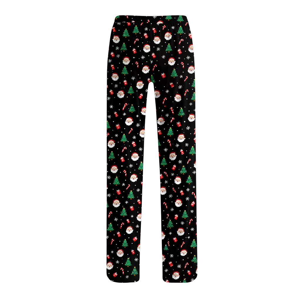 Women's Christmas Print Pajama Pants with Casual Sleep Bottoms