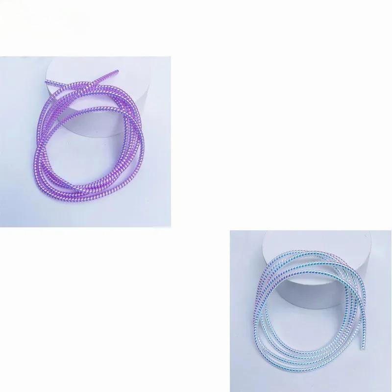 1/2pcs 1.6M Laser Cable Protectors Spiral Data Cable Universal Phone Charger Cord Saver Sleeve