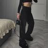 European and American cross-border American rhinestone jeans retro hot diamond personalized high street trendy brand high waist straight loose wide-le