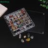 Clear Plastic Gem Storage Tray - Grid Organizer Box for Stones/Beads/DIY Craft Supplies (Stackable Design)