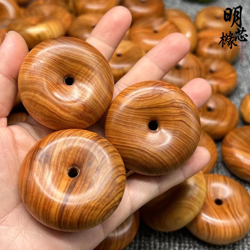 Taihang Aged Cypress Bread Ring Pendant with High-Density Medicinal Fragrance - 5.0 Edition