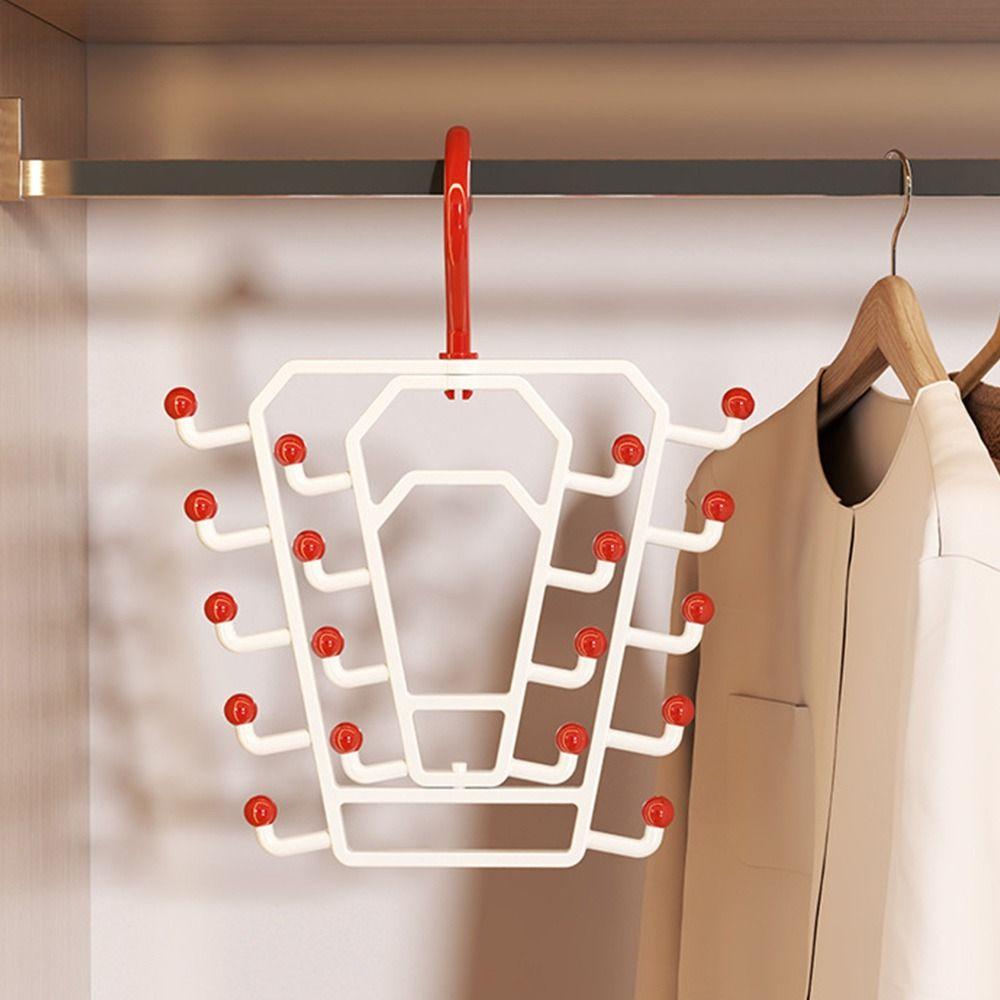 Rotatable Double Sided Hanger Wall Mounted Hat Rack New Multi Hook Organizer