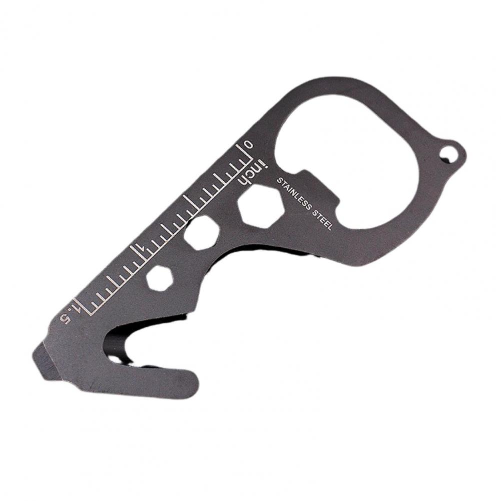 Нержавеющая сталь Универсальный Удобный Инструмент Коррозионностойкий Мультитул Компактный Брелок Открывалка для Бутылок Мультитул для Повседневного Использования