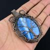 Tree Of Life Owyhee Opal Pendant, 999 Copper Wire Wrapped Jewelry, Gemstone Pendant, Gift For Her Handmade Dainty Jewelry