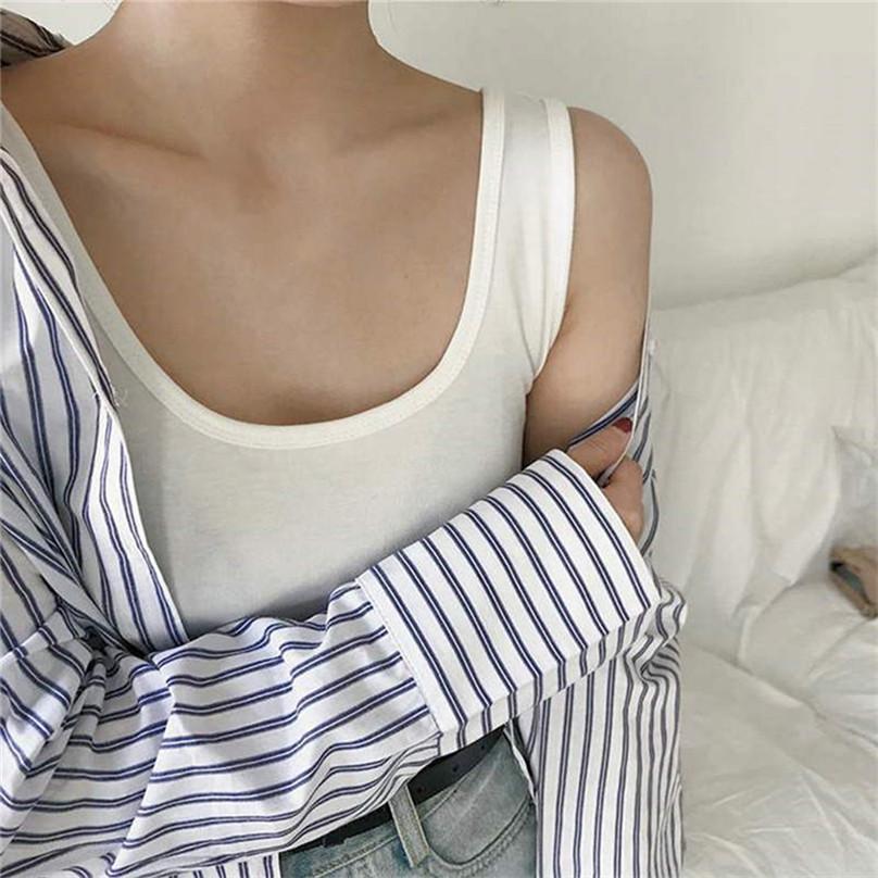Fashion Casual Women Summer Low Chest Slim Tank Top Sleeveless Beach Streetwear Sexy Crop Navel Tops