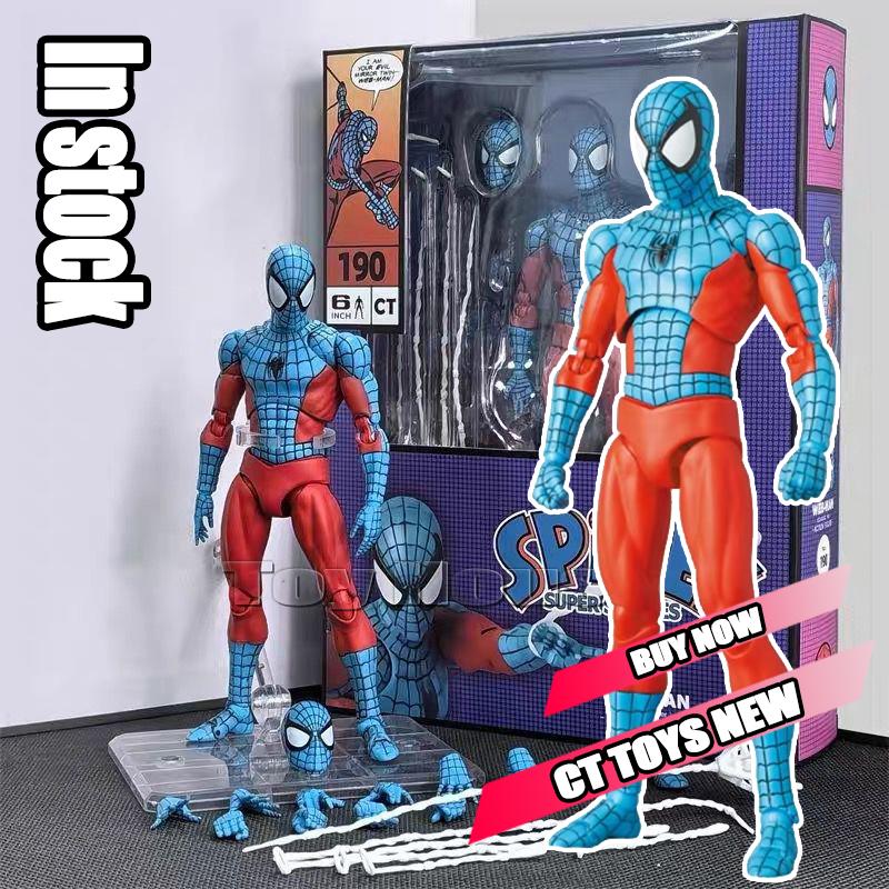 In Stock Full Range Ct Toys Spiderman Mafex 143 Ben Reilly Comic Ver The Amazing Spider-Man 001 Anime Action Figure Toys Gift