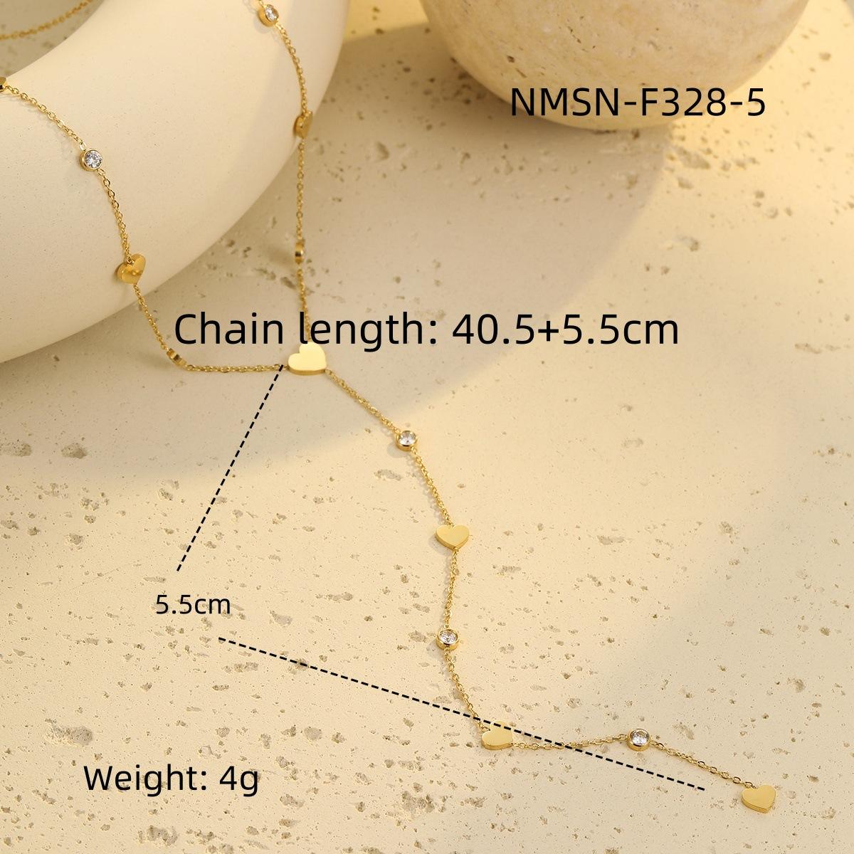 GEMCHIC Women s Y-Shaped Heart Pendant Necklace Gold Plated Stainless Steel Fashion Jewelry