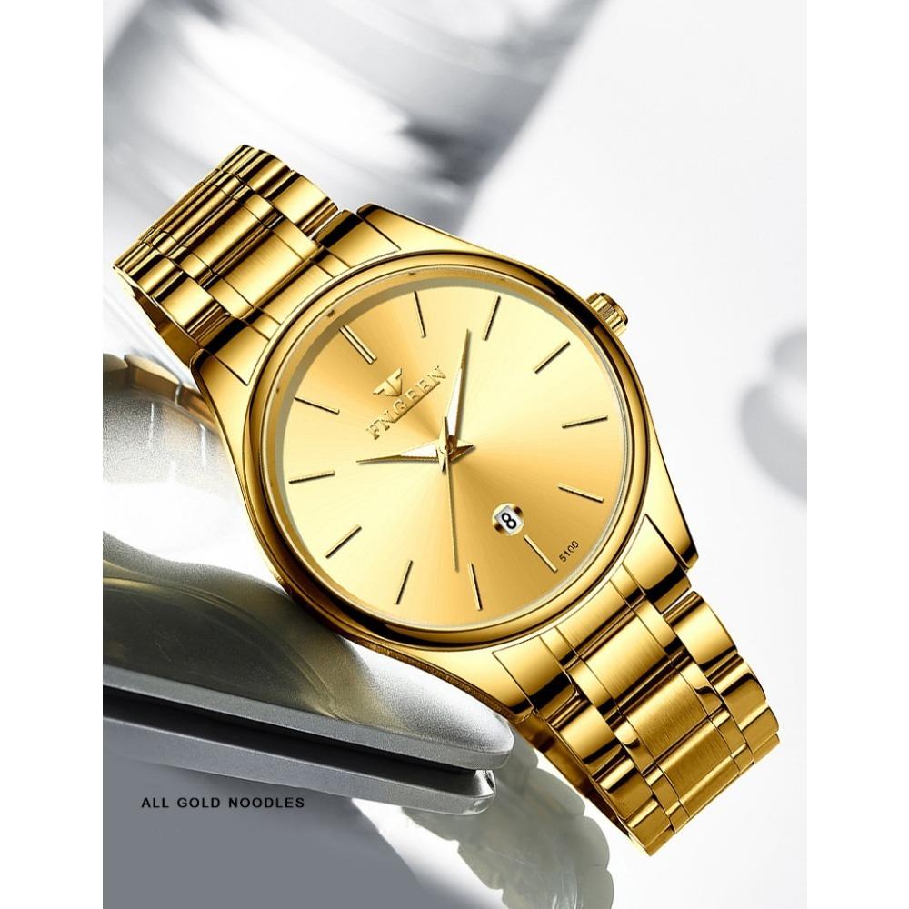 Men's Watch Brand Light Luxury Stainless Steel Calendar Waterproof Men's Business Leisure Fashion Quartz Watch