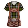 Women V Neck Short Sleeve Work Shirt with Pockets Oktoberfest Print Top Nursing Uniform Medical Scrub Tee with Front Pocket Design