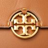 Tory Burch TB Miller Flap Clutch Cowhide Leather Crossbody Shoulder Bag Small Women's Brown