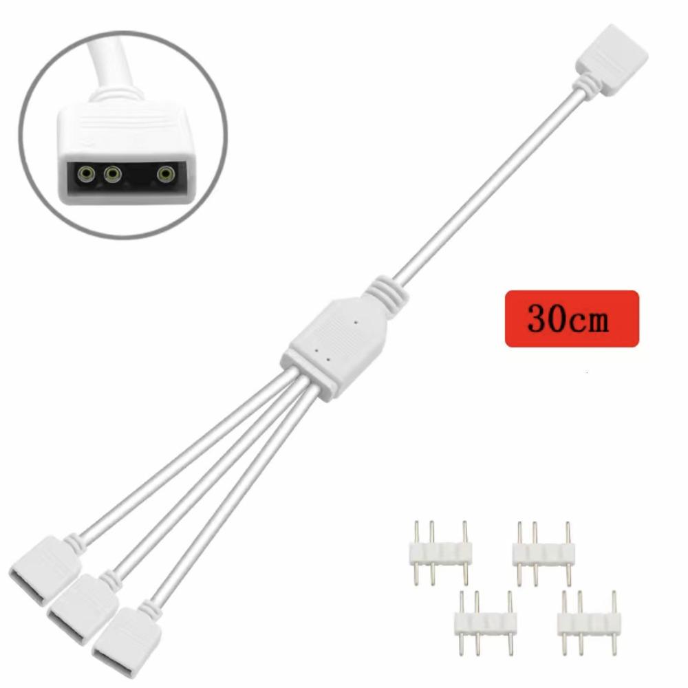 Professional 5V ARGB Splitter Cable Solder-Free 3pin RGB PC Cables Universal RGB Splitter DIY Lighting