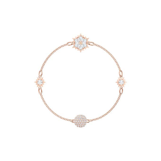 Swarovski Remix Snowflake Rose Gold Bracelet Medium Women Bracelet 5512038 Box (Random Color)