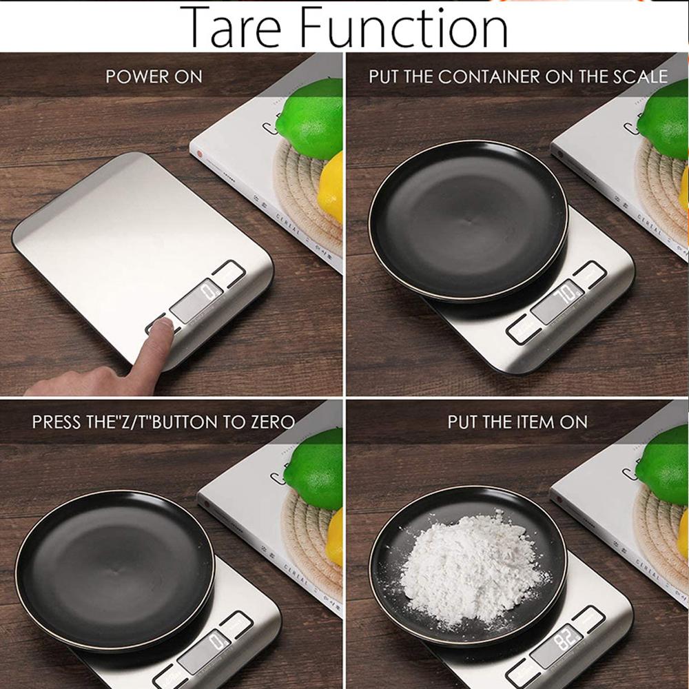 Multifunction Kitchen High-precision Electronic Pastry Baking Scale LCD Display 10kg/1g Stainless Steel Electronic Scales