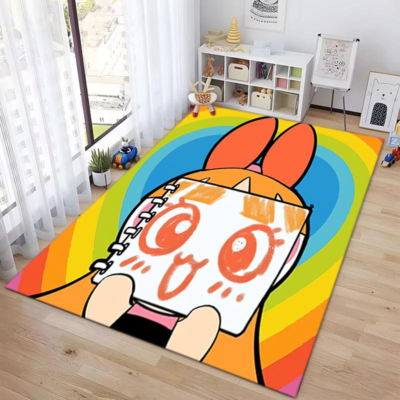 1Pc The Powerpuff Girls Printed Rectangle Carpet, Home Door Mat, Outdoor Travel Protection Carpet A7