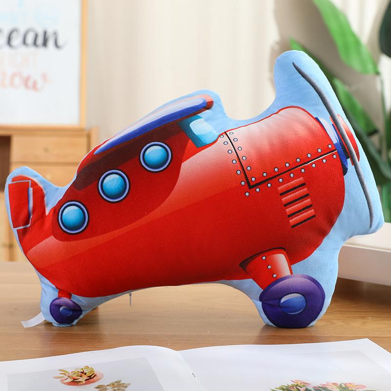 11Types Cartoon 3D Police Car Fire Trucks Bicycles Motorcycles Plush Toys Stuffed Car Doll Hug Pillows Cushion Kids Gifts Decor